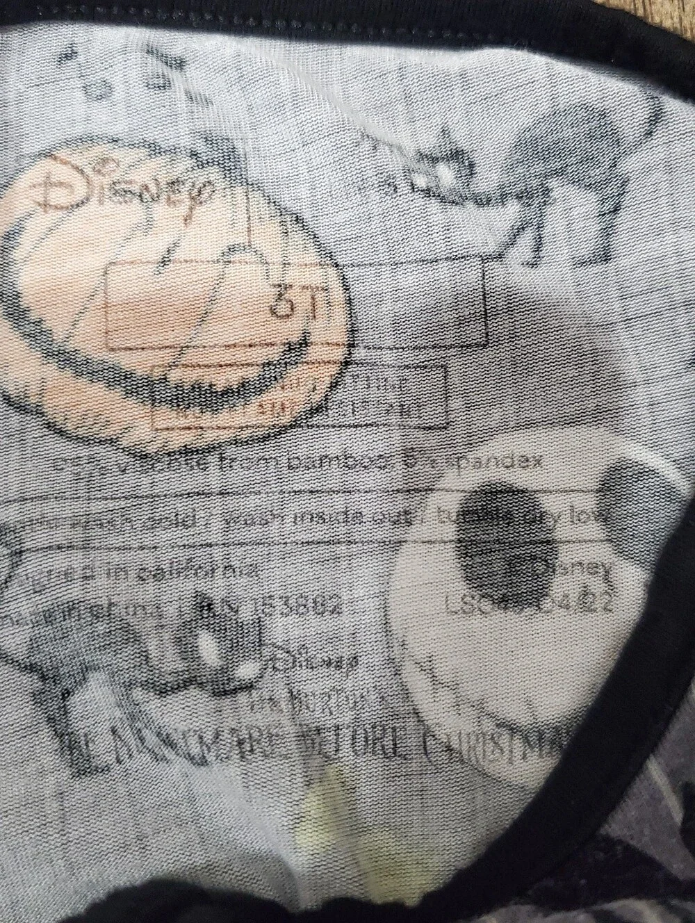 Little Sleepies + Disney The Nightmare Before Christmas Bamboo Zippy 3T HTF